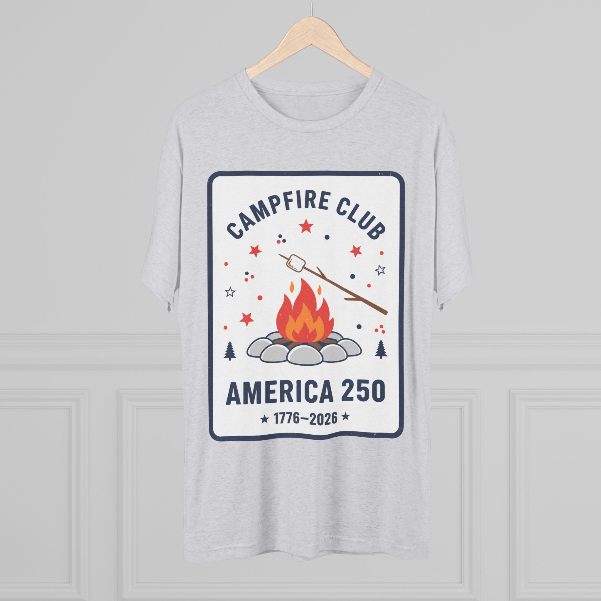 Campfire Club America 250 T‑Shirt — 1776–2026 Patriotic Camping Tee