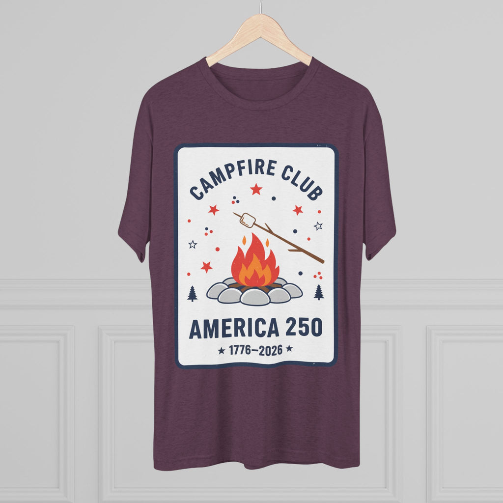 Campfire Club America 250 T‑Shirt — 1776–2026 Patriotic Camping Tee