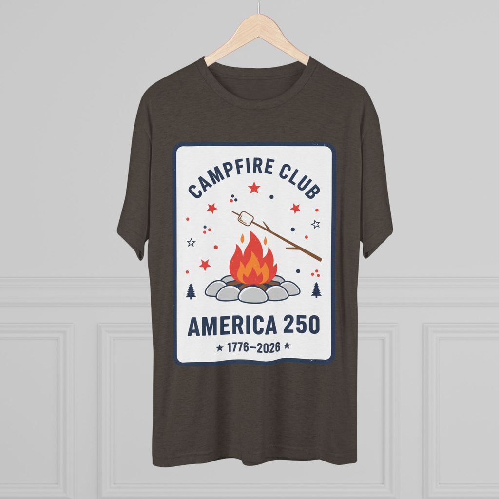 Campfire Club America 250 T‑Shirt — 1776–2026 Patriotic Camping Tee