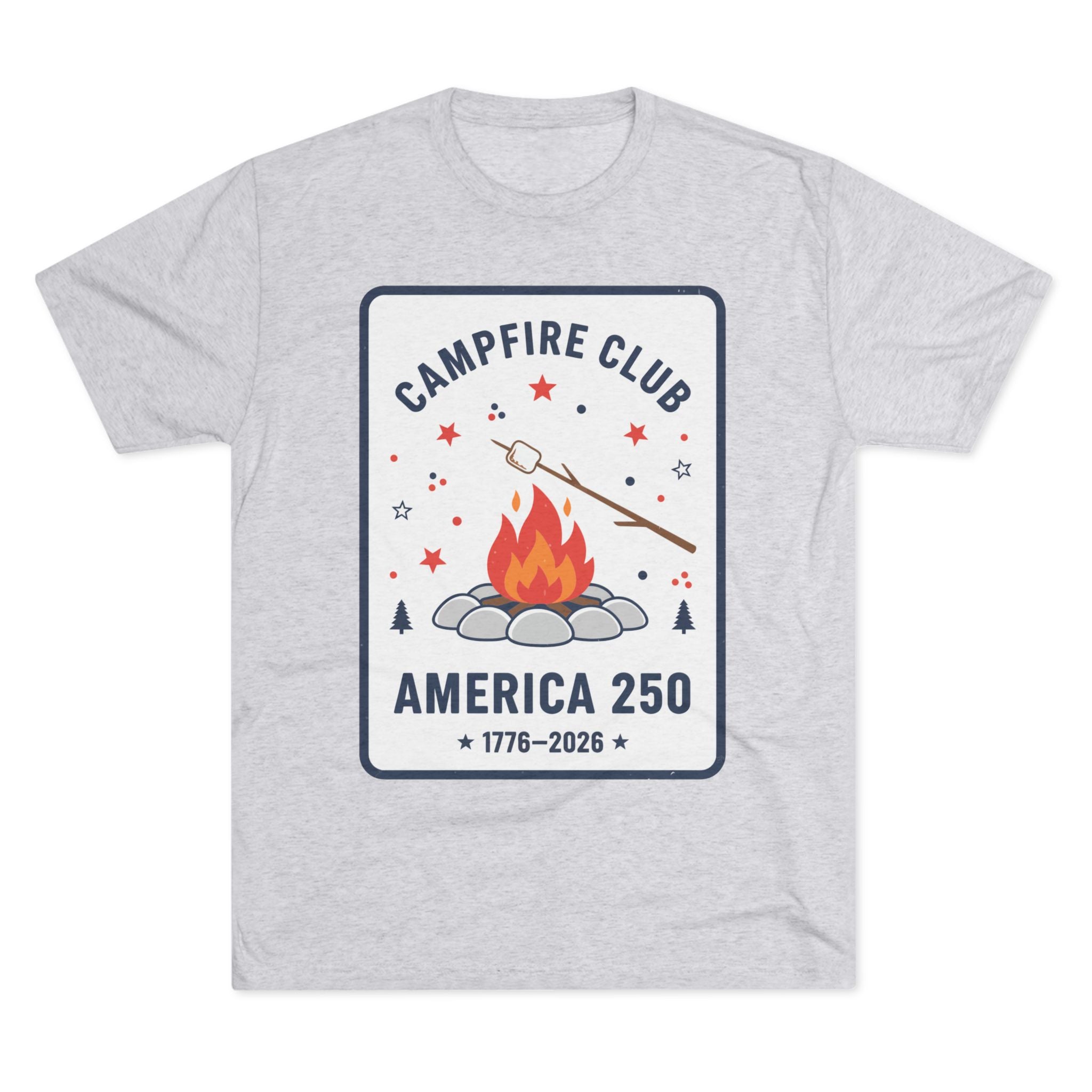 Campfire Club America 250 T‑Shirt — 1776–2026 Patriotic Camping Tee