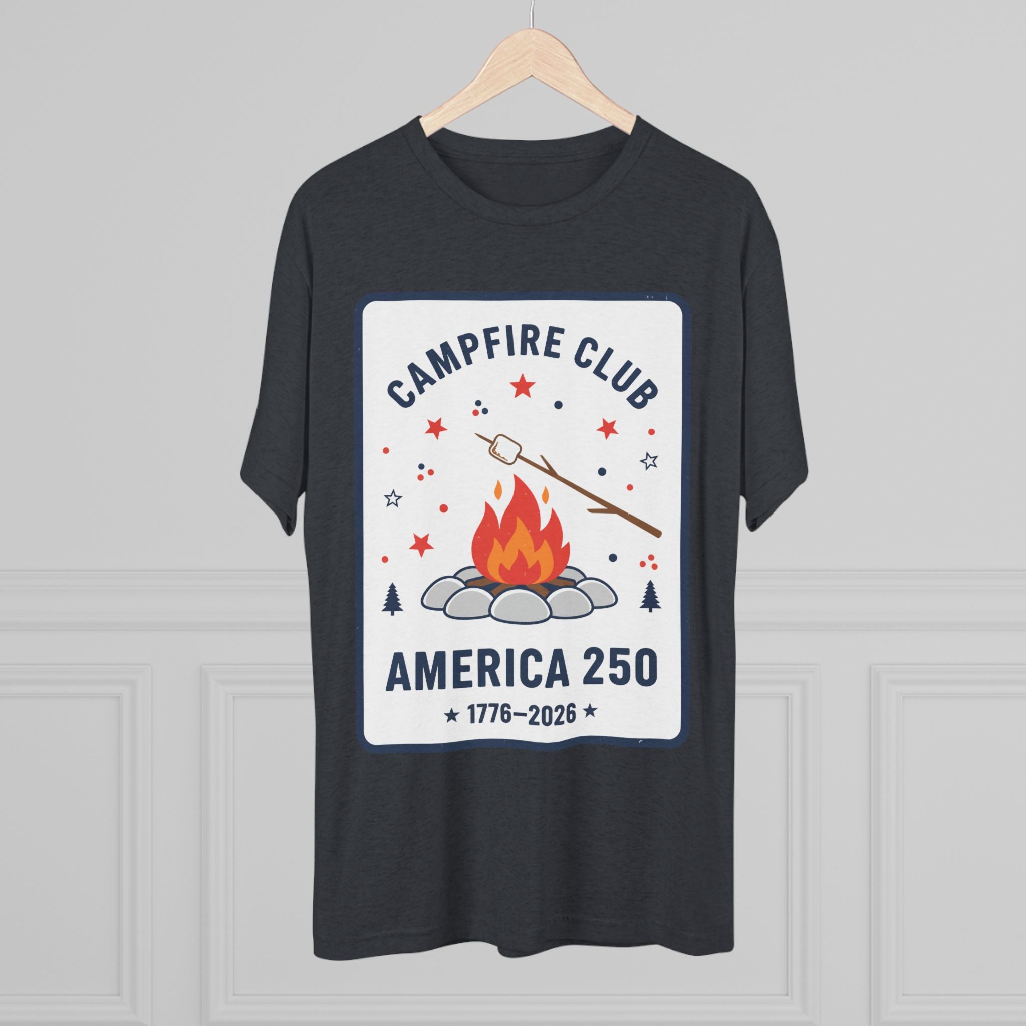 Campfire Club America 250 T‑Shirt — 1776–2026 Patriotic Camping Tee