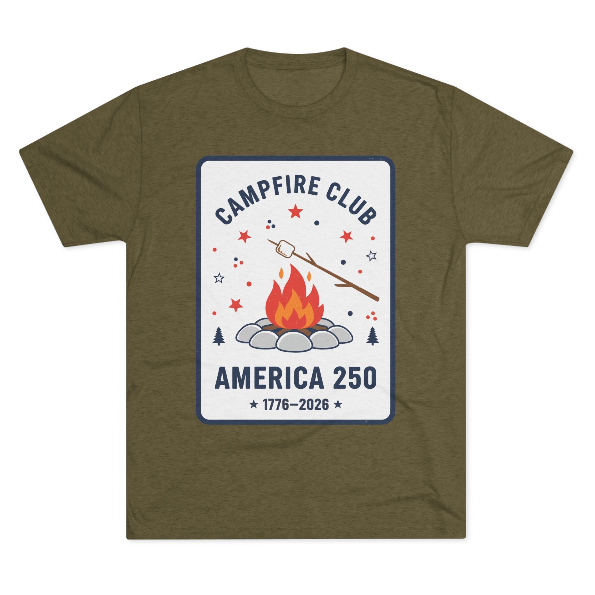 Campfire Club America 250 T‑Shirt — 1776–2026 Patriotic Camping Tee