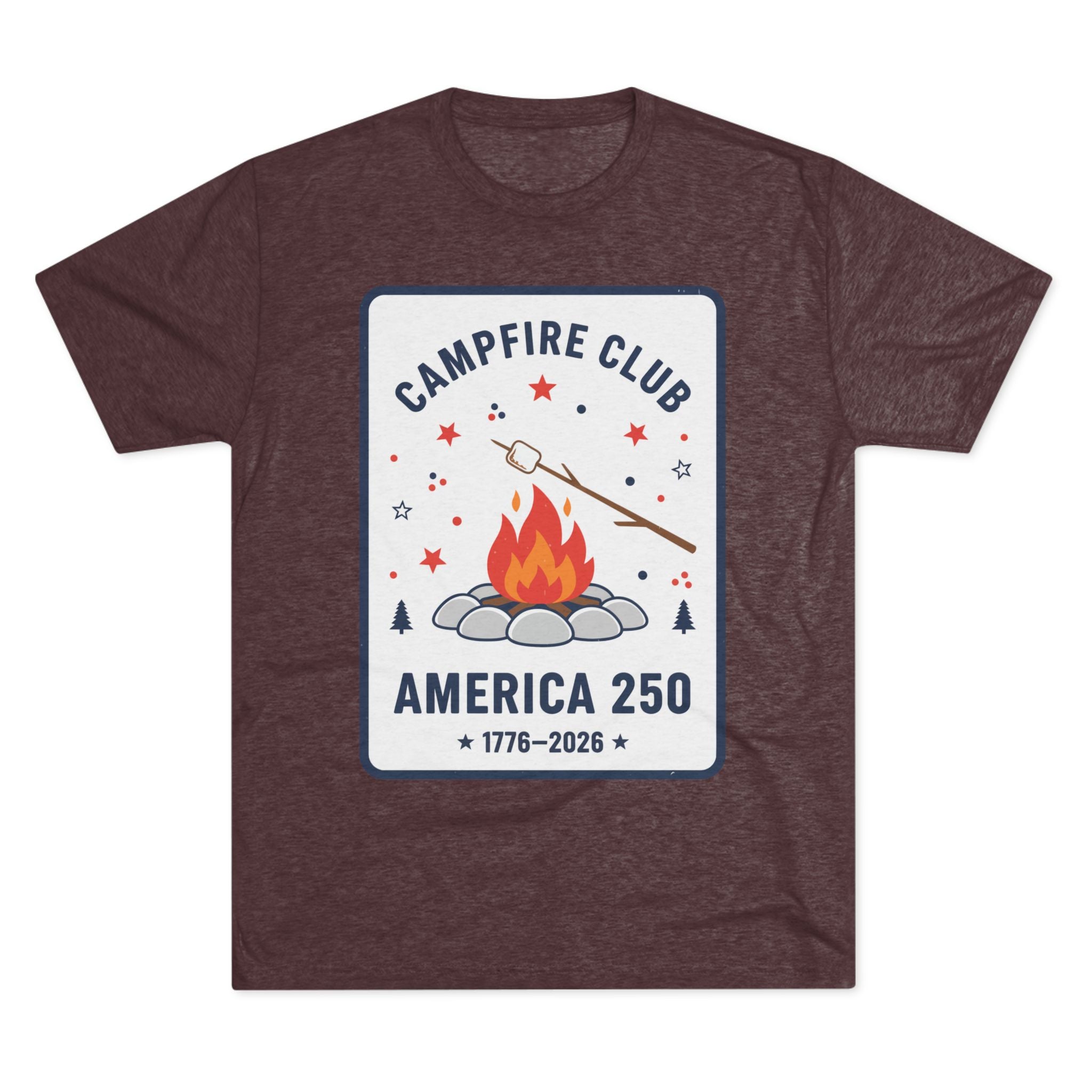Campfire Club America 250 T‑Shirt — 1776–2026 Patriotic Camping Tee