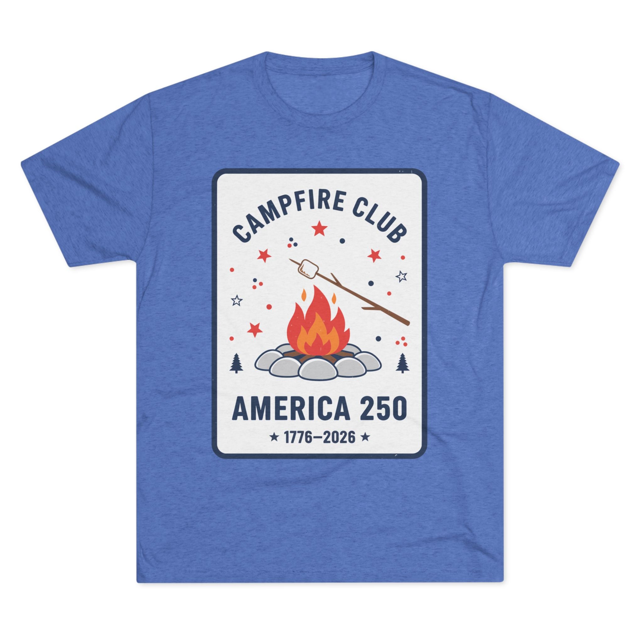 Campfire Club America 250 T‑Shirt — 1776–2026 Patriotic Camping Tee