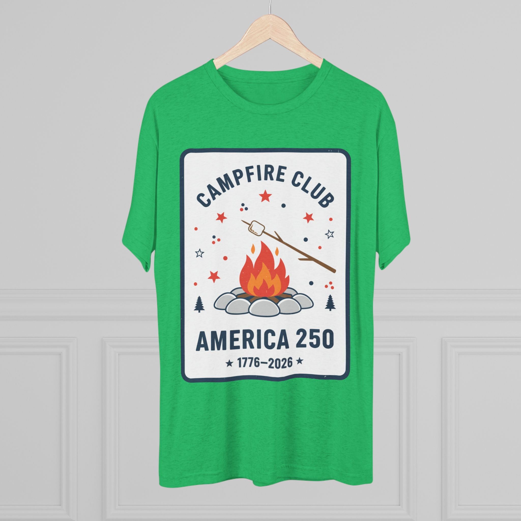 Campfire Club America 250 T‑Shirt — 1776–2026 Patriotic Camping Tee