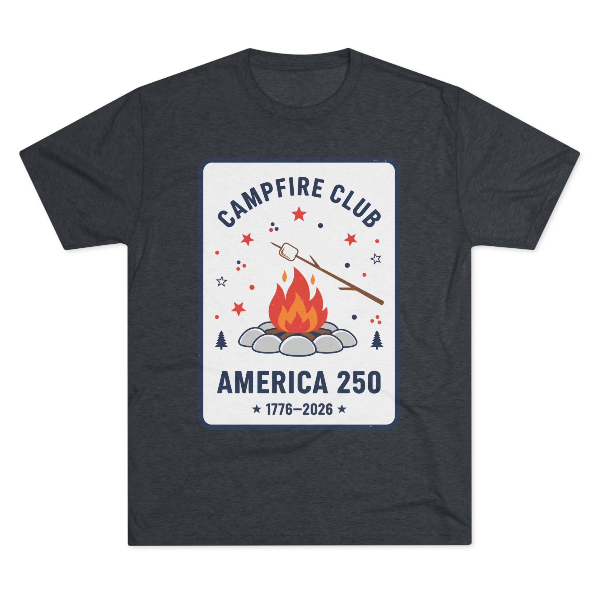 Campfire Club America 250 T‑Shirt — 1776–2026 Patriotic Camping Tee