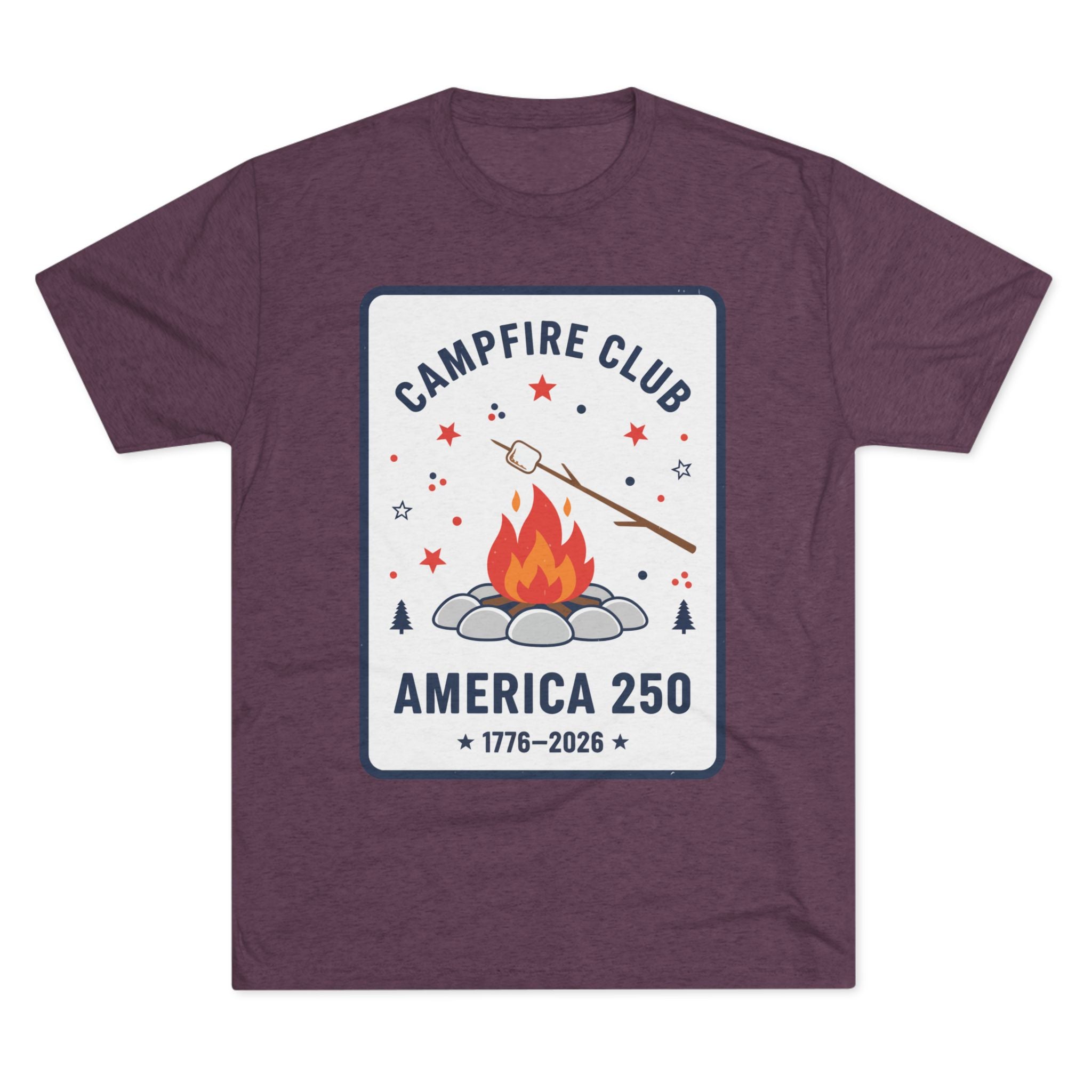 Campfire Club America 250 T‑Shirt — 1776–2026 Patriotic Camping Tee