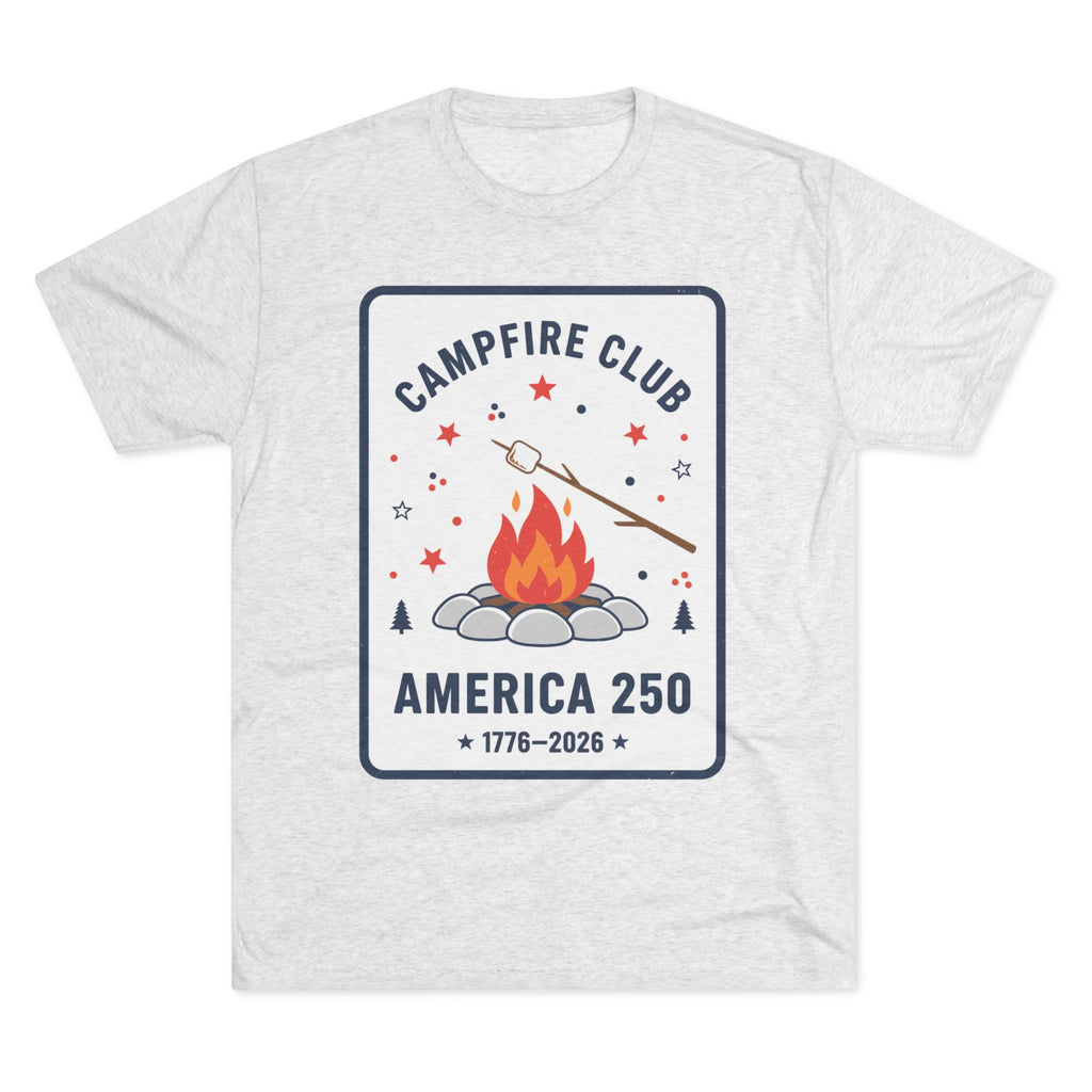 Campfire Club America 250 T‑Shirt — 1776–2026 Patriotic Camping Tee