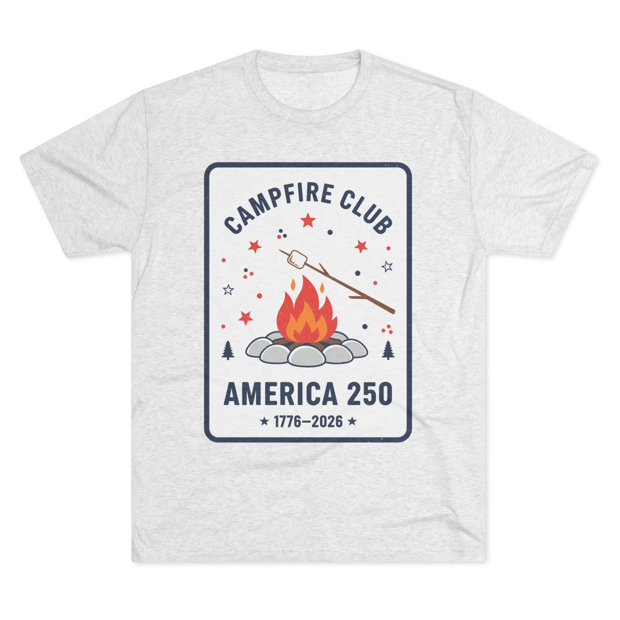 Campfire Club America 250 T‑Shirt — 1776–2026 Patriotic Camping Tee