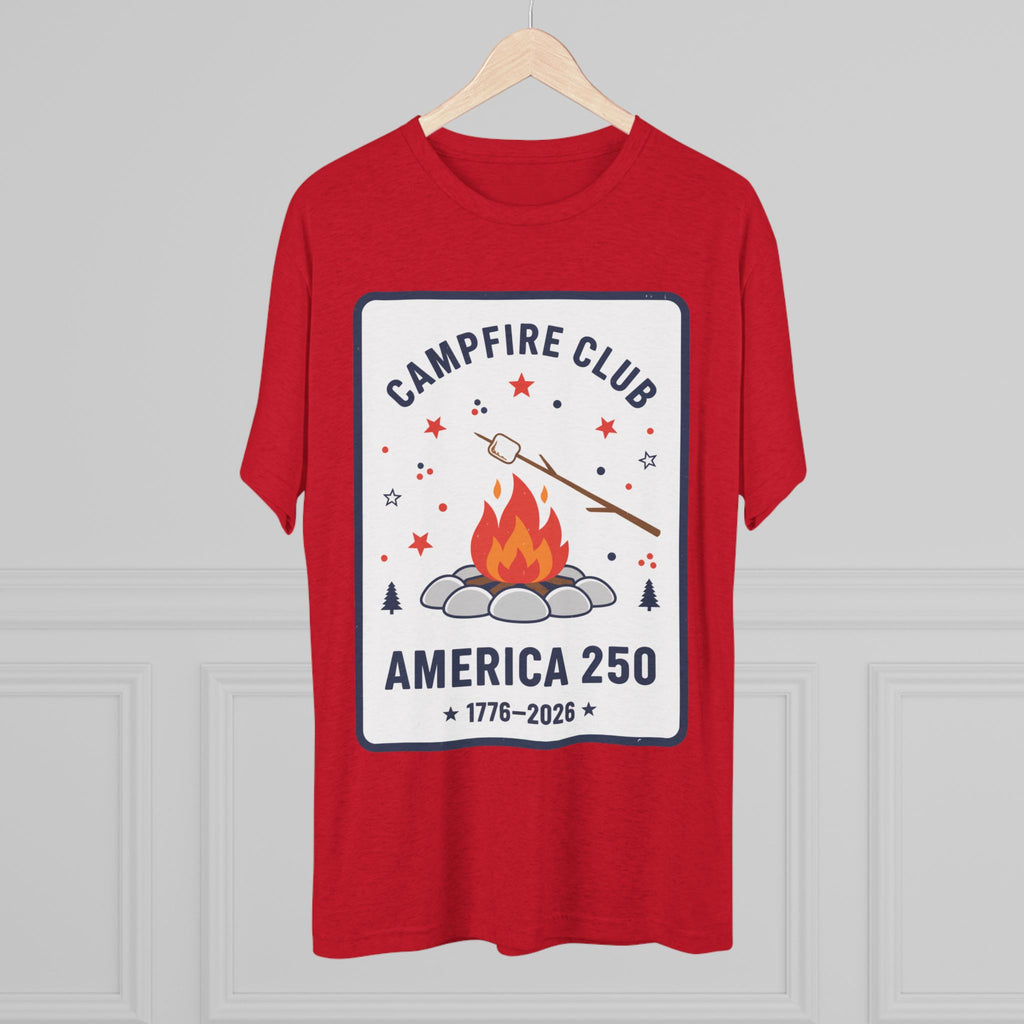 Campfire Club America 250 T‑Shirt — 1776–2026 Patriotic Camping Tee