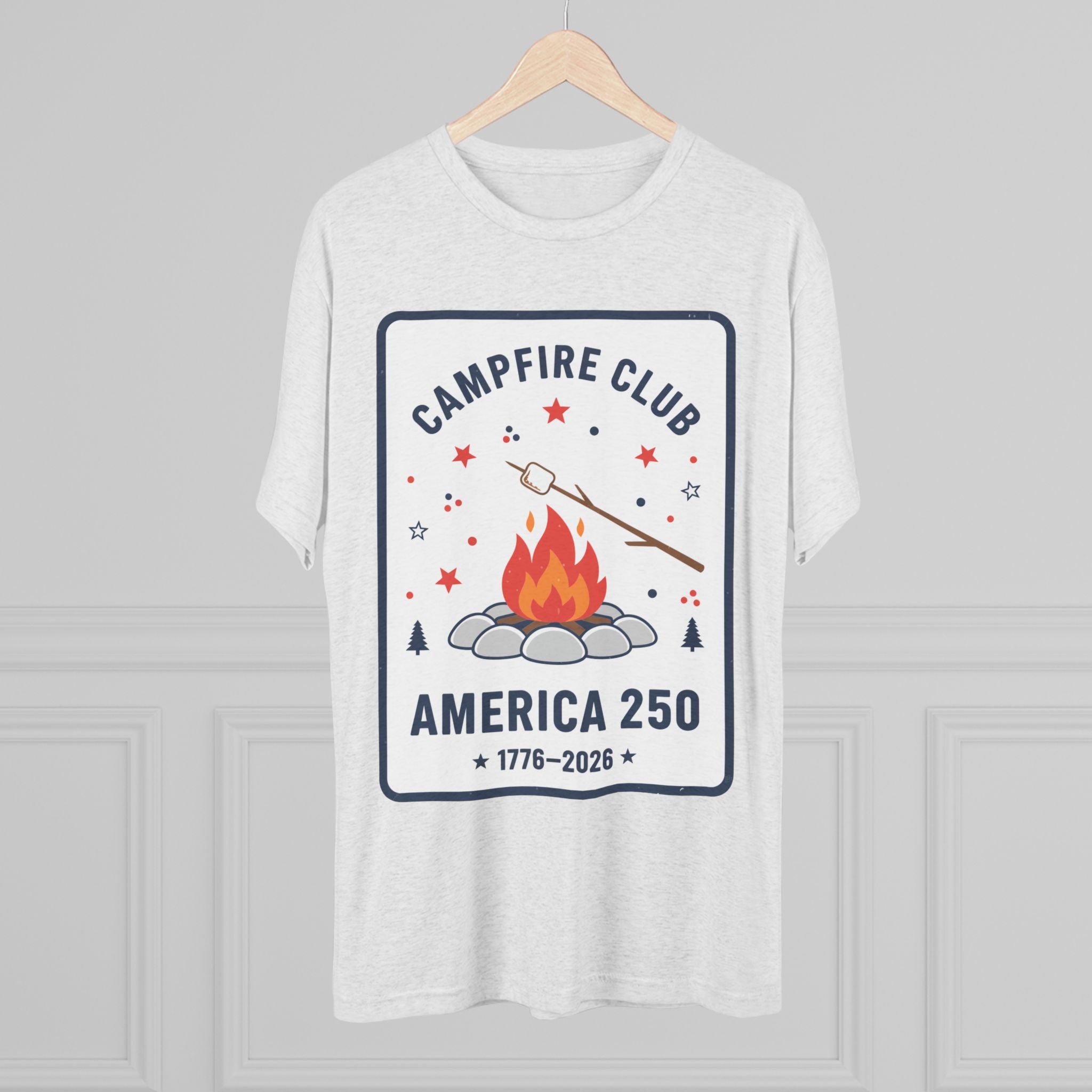 Campfire Club America 250 T‑Shirt — 1776–2026 Patriotic Camping Tee