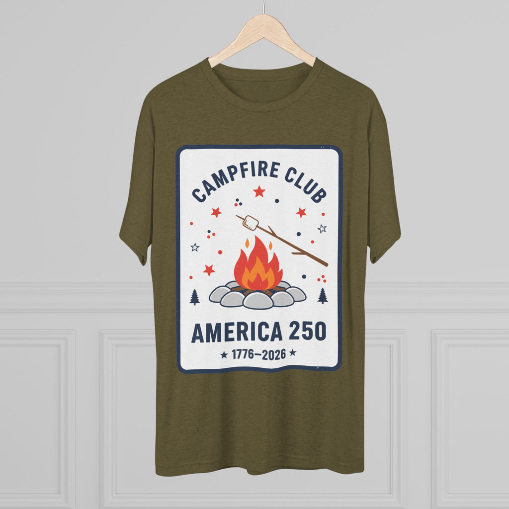 Campfire Club America 250 T‑Shirt — 1776–2026 Patriotic Camping Tee