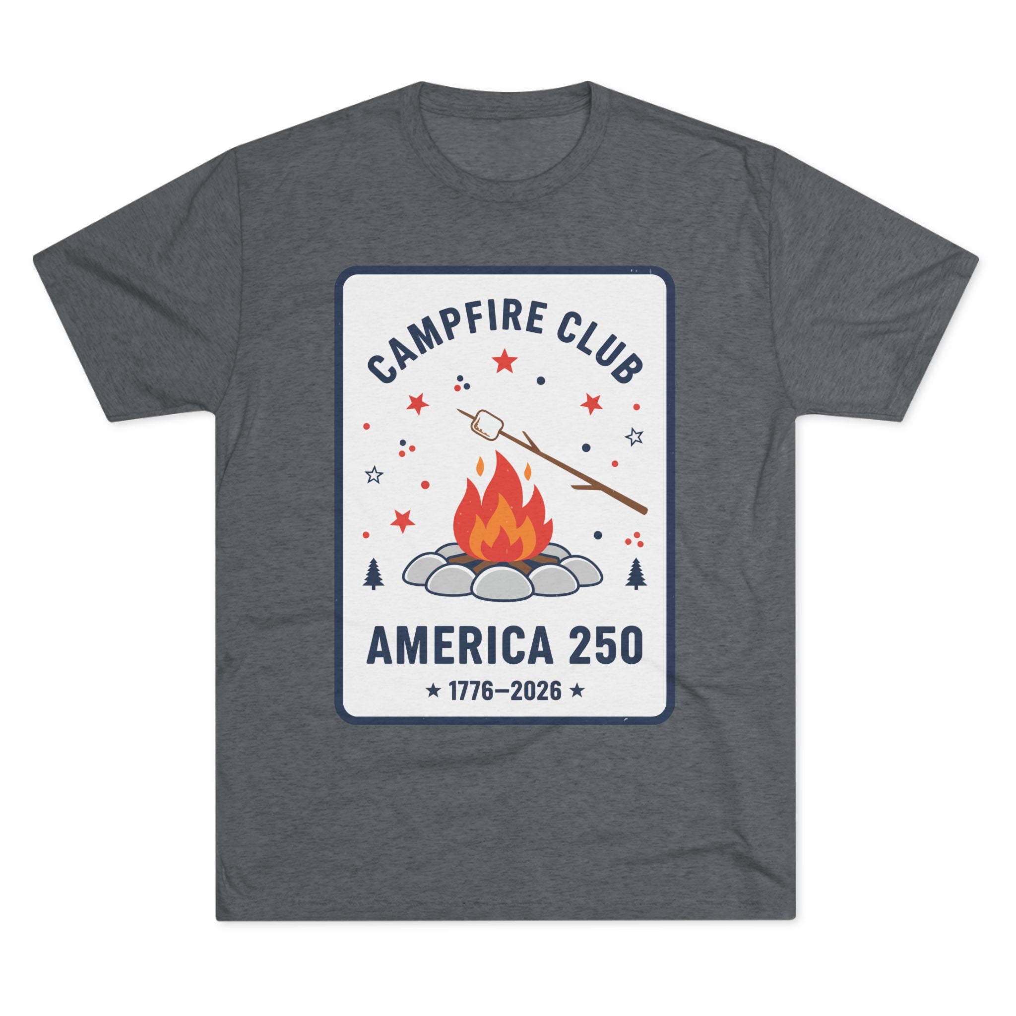 Campfire Club America 250 T‑Shirt — 1776–2026 Patriotic Camping Tee