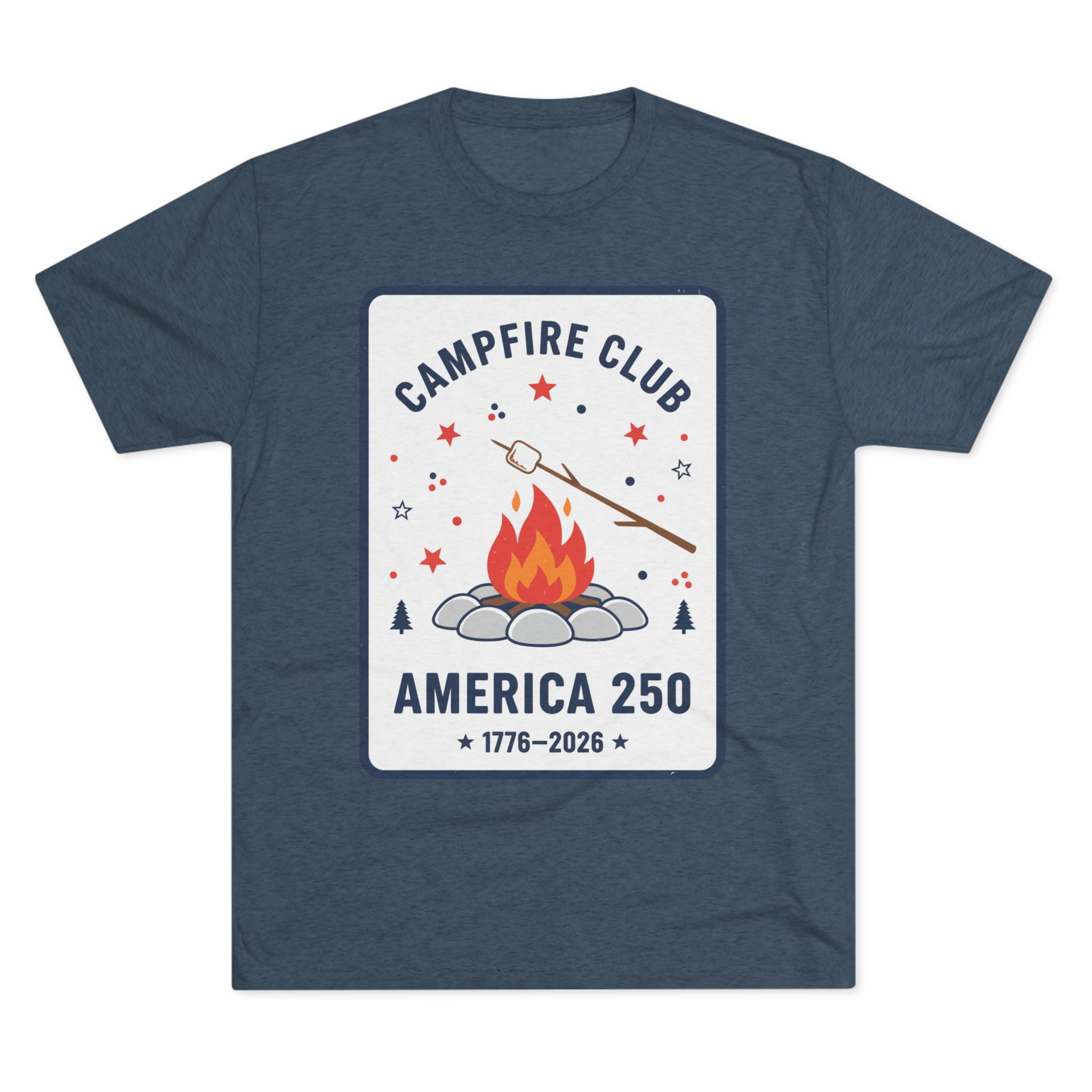 Campfire Club America 250 T‑Shirt — 1776–2026 Patriotic Camping Tee