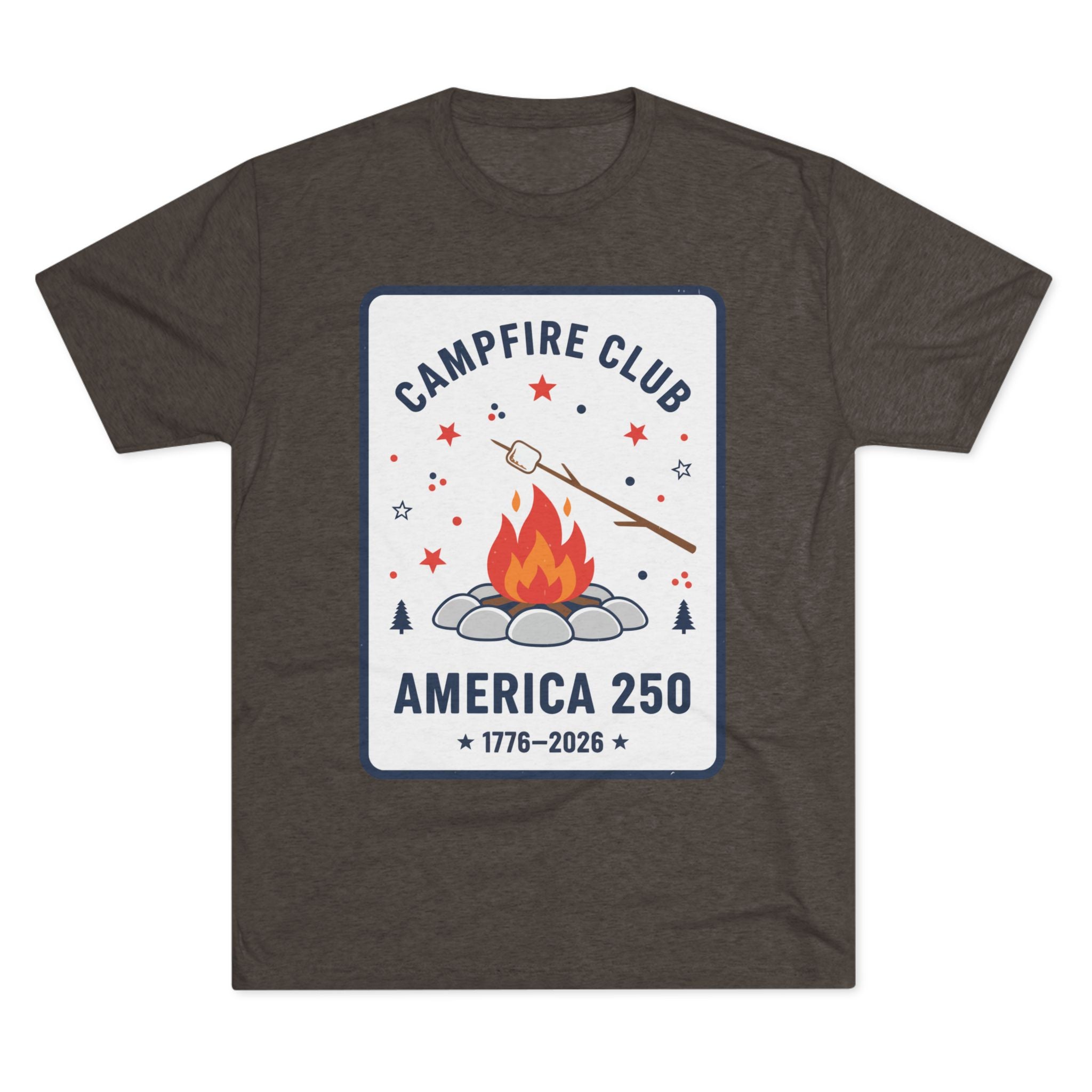 Campfire Club America 250 T‑Shirt — 1776–2026 Patriotic Camping Tee