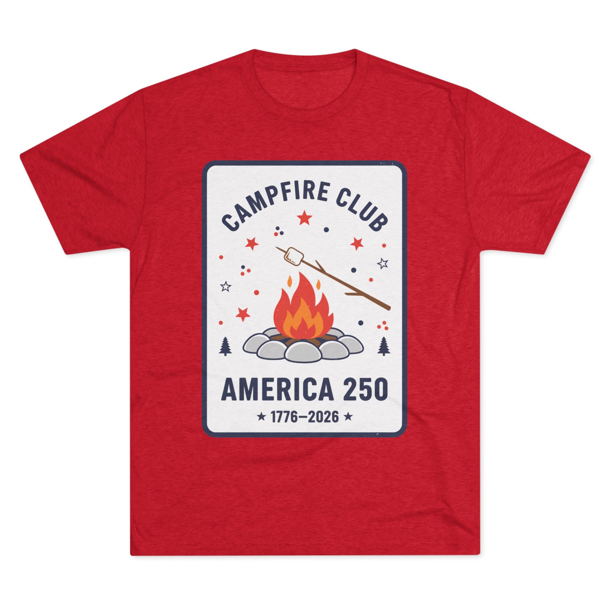 Campfire Club America 250 T‑Shirt — 1776–2026 Patriotic Camping Tee
